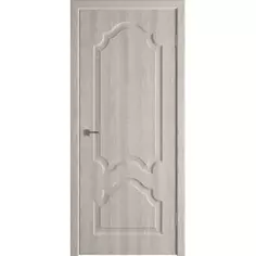 Дверь межкомнатная Венеция глухая ПВХ ламинация цвет дуб фраппе 90x200 см (с замком и петлями) VFD