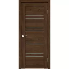 Дверь межкомнатная остекленная без замка и петель в комплекте Лайн 1 60x200 см HardFlex цвет дуб тернер венге Velldoris
