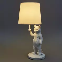 Настольная лампа Rexant Кот с зонтом цвет белый