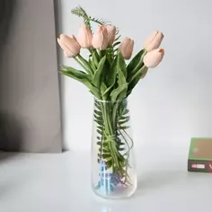 Ваза Paula стекло прозрачно-разноцветная 22 см Без бренда