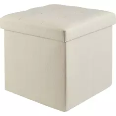 Пуф Lysandre с мягкой обивкой 38x38x6.6 см цвет бежевый Atmosphera
