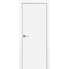 Дверь межкомнатная Гладкая глухая эмаль цвет белый 70x200 см (с замком в комплекте) Принцип