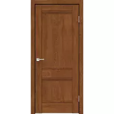 Дверь межкомнатная глухая без замка и петель в комплекте Тоскана 80x200 см финиш-бумага цвет дуб тернер коричневый Velldoris