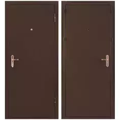 Дверь входная металлическая Профи Pro 206x86 см правая антик медь Без бренда