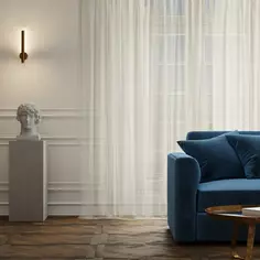 Тюль на ленте Inspire Eligio 250x280 см цвет бежевый