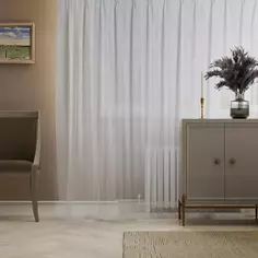 Тюль на ленте Inspire Louis 250x280 см цвет серо-белый