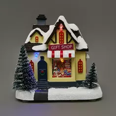 Композиция новогодняя светодиодная Домик для дома 3 светодиода 10.1 см цвет разноцветный Без бренда