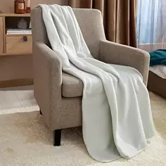 Плед First 130x160 см флис цвет серый Столица текстиля