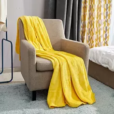 Плед Malica 150x200 см велсофт цвет желтый Столица текстиля