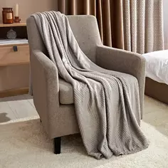 Плед Berta 150x200 см жаккард цвет гранит Столица текстиля