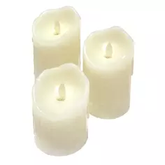 Гирлянда декоративная Свечи теплый белый цвет света 15 см 3 шт. Без бренда