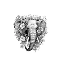 Постер Слон в цветах 30x40 см Арт Дизайн
