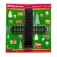 Новогодняя игрушка Рельсы крест/прямоугольные 35.5x30.5 см цвет черный Без бренда