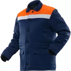 Куртка рабочая утепленная Зимовка цвет темно-синий/оранжевый размер L рост 182-188 см Без бренда