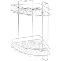 Полка для ванной Swensa Mono SWR-072-WHT угловая 2 яруса цвет белый