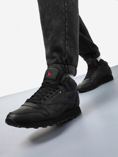 Кроссовки Reebok Classic Leather Mid, Черный