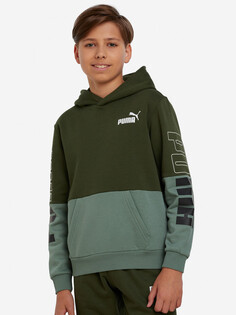 Худи для мальчиков PUMA Power Colorblock, Черный