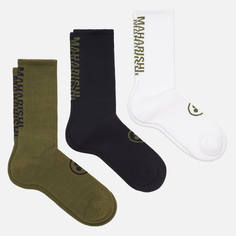 Комплект носков maharishi Miltype Peace Sports 3-Pack, цвет комбинированный