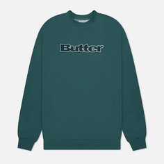 Мужская толстовка Butter Goods Cord Logo Crew Neck, цвет зелёный, размер L
