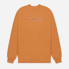 Мужская толстовка Butter Goods Cord Logo Crew Neck, цвет оранжевый, размер S