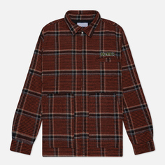 Мужская рубашка Butter Goods Dougie Plaid Overshirt, цвет коричневый, размер XL