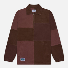Мужская куртка анорак Butter Goods Washed Canvas Patchwork, цвет бордовый, размер XL