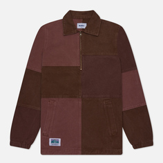Мужская куртка анорак Butter Goods Washed Canvas Patchwork, цвет бордовый