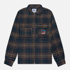 Мужская рубашка Butter Goods Grove Plaid Overshirt, цвет серый, размер M