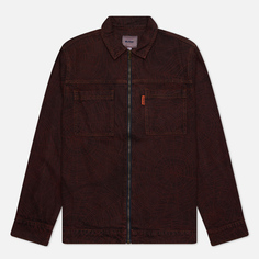 Мужская джинсовая куртка Butter Goods Overdyed Web Denim, цвет бордовый, размер XL