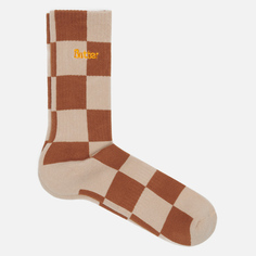 Носки Butter Goods Checkered, цвет коричневый, размер 40-46 EU