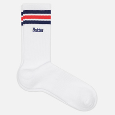 Носки Butter Goods Stripe Embroidered Logo, цвет белый