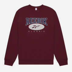 Мужская толстовка Reebok Archive Essentials Crew, цвет бордовый