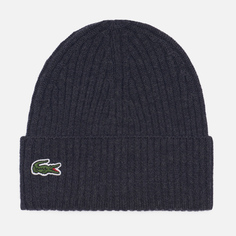Шапка Lacoste Ribbed Wool Knit, цвет серый