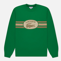 Мужская толстовка Lacoste Loose Fit Monogram Print Fleece, цвет зелёный, размер XL