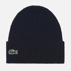 Шапка Lacoste Ribbed Wool Knit, цвет чёрный