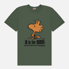 Мужская футболка TSPTR x Peanuts B Is For, цвет зелёный, размер XL