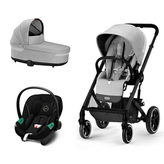 Коляска Balios S Lux BLK 3 в 1 цвет Lava Grey, в комплекте со спальным блоком CYBEX