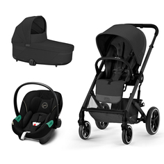 Коляска Balios S Lux BLK 3 в 1 цвет Moon Black, в комплекте со спальным блоком CYBEX