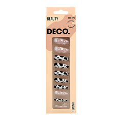 Накладные ногти DECO. Набор накладных ногтей FEROSH cow