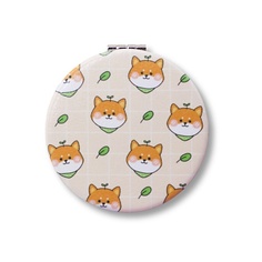 Зеркала ILIKEGIFT Зеркало складное "Hello dog Corgi leaves yellow" с увеличением