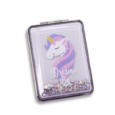 ILIKEGIFT Зеркало складное "Sparkles unicorn white" с увеличением