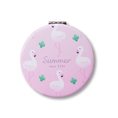 ILIKEGIFT Зеркало складное "Flamingo summer four pink" с увеличением