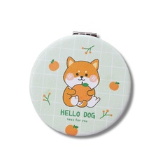 ILIKEGIFT Зеркало складное "Hello dog Corgi orange green" с увеличением