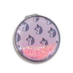 ILIKEGIFT Зеркало складное "Our design unicorn head pink" с увеличением