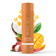 Гель для душа SKINPHORIA Отшелушивающий крем-скраб для душа Fresh Mango Shower Cream 300