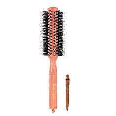 Расческа для волос HAIRWAY Брашинг Hairway Style деревнная основа, комбинированная щетина 22мм, 14 рядов