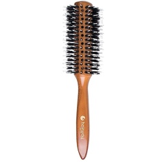 Расческа для волос HAIRWAY Брашинг Hairway Glossy Wood деревянный, комбинированная щетина 28мм, 20 рядов