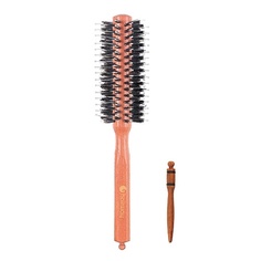 Расческа для волос HAIRWAY Брашинг Hairway Style деревнная основа, комбинированная щетина 18мм, 12 рядов