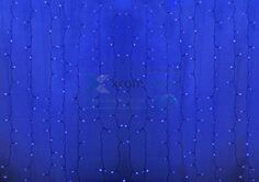 Гирлянда NEON-NIGHT 235-153-6 светодиодный дождь 2х3м, постоянное свечение, прозрачный провод, 230 В, диоды синие, 448 LED