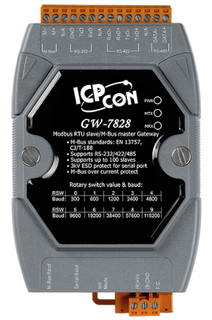Преобразователь ICP DAS GW-7828 CR Modbus RTU Slave to M-Bus Master Gateway (RoHS)